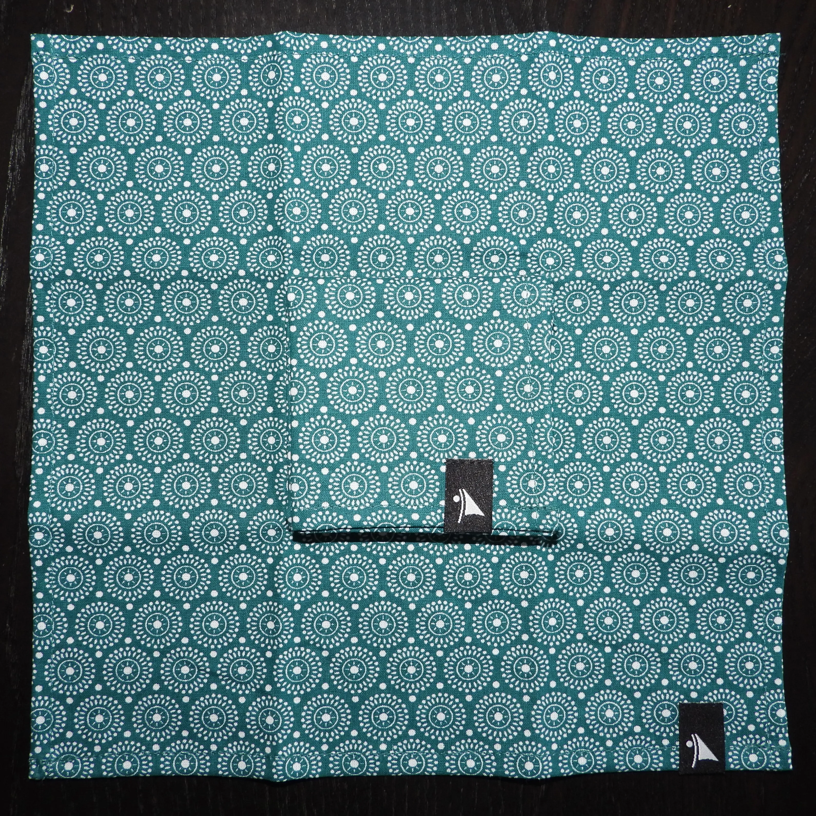 Türkis mit Komonmuster